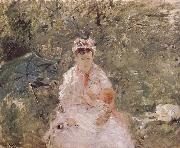 Berthe Morisot The biddy holding the infant Sweden oil painting artist